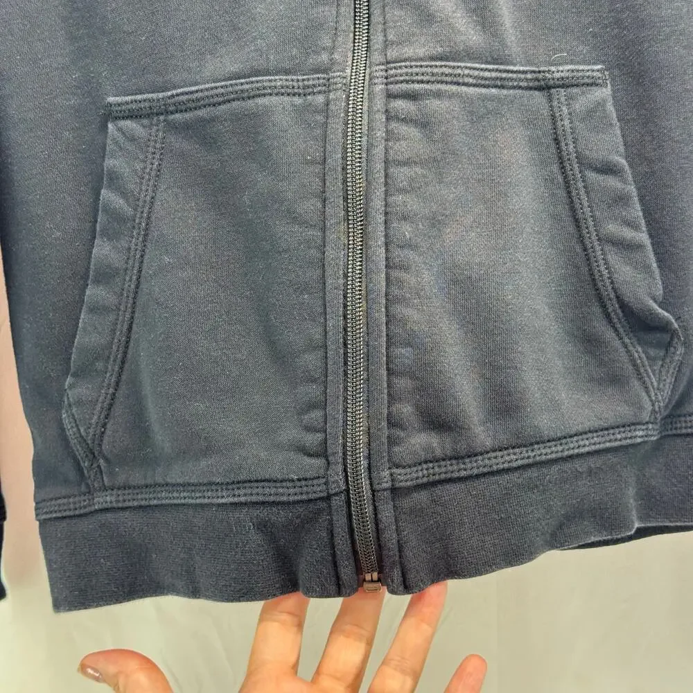Nike black Boys Large full zip hoodie. athletic